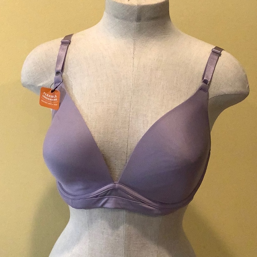 Warner’s bra lavender 34D flex wire new
